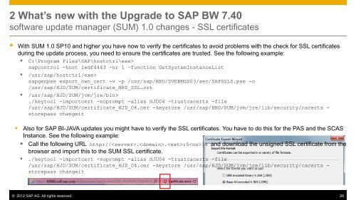 Upgrade SAP Business Warehouse to release 7.40