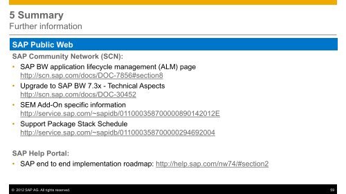 Upgrade SAP Business Warehouse to release 7.40