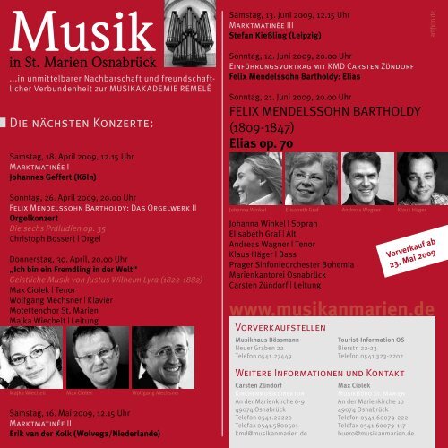 MUSIKFESTIVAL 2009 - Osnabrücker Kammermusiktage