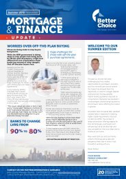 Better Choice Mortgage Services - Quarterly Newsletter Summer 2015-16 - CW