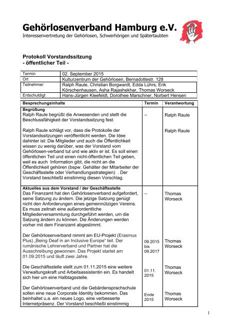 2015-09-02 Vorstandssitzung