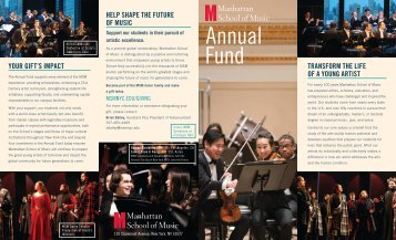 Manhattan School of Music Annual Fund