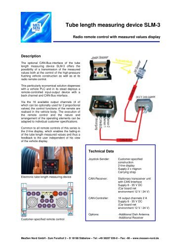 Electronic Hose Length Meter SLM-3 with Option CAN-Bus for High Pressure Cleaning Truck Integration