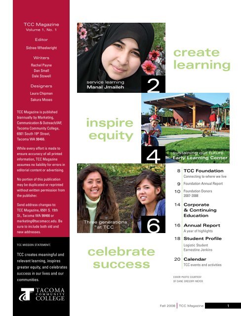 TCC Magazine - Tacoma Community College