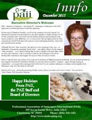 PAII Innfo Newsletter December 2015