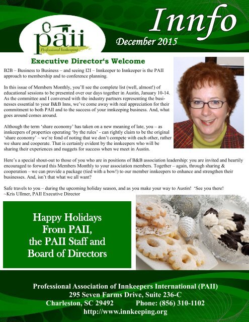 PAII Innfo Newsletter December 2015