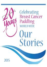 20 Years Memento of International Breast Cancer Dragon Boat Paddling. 