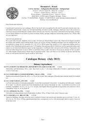 Catalogue Botany (July 2012) - Hermann L. Strack