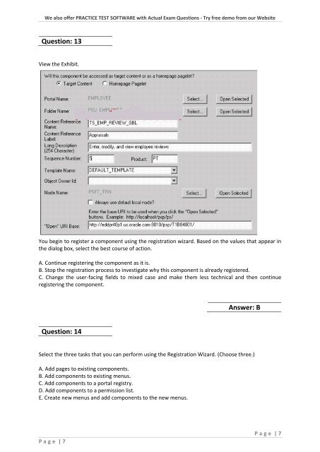 Pass4sure Oracle 1Z0-241 Real Exam Q&A Updated 2015