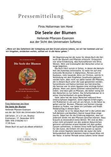 Die Seele der Blumen - Pressemitteilung