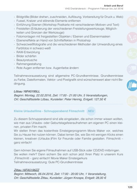 Programmheft Frühjahr 2016