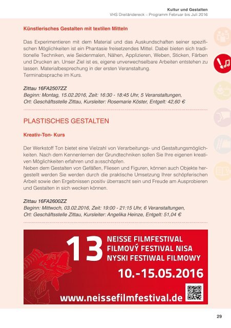 Programmheft Frühjahr 2016