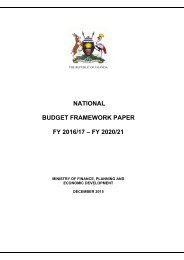 NATIONAL BUDGET FRAMEWORK PAPER FY 2016/17 – FY 2020/21