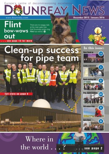 Clean-up success for pipe team