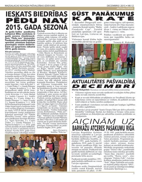 Mazsalacas novada ziņas 12.2015.