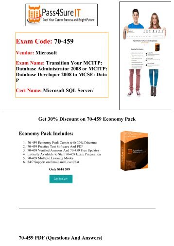 Pass4sure Microsoft 70-459 Exam Questions & Practice Test