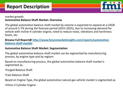 Automotive Balance Shaft Market