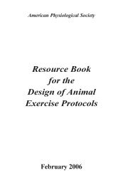 Resource Book for the Design of Animal Exercise Protocols