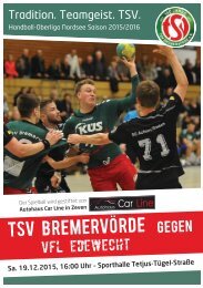 Hallenheft TSV Bremervörde gegen VFL Edewecht am 19.12.2015