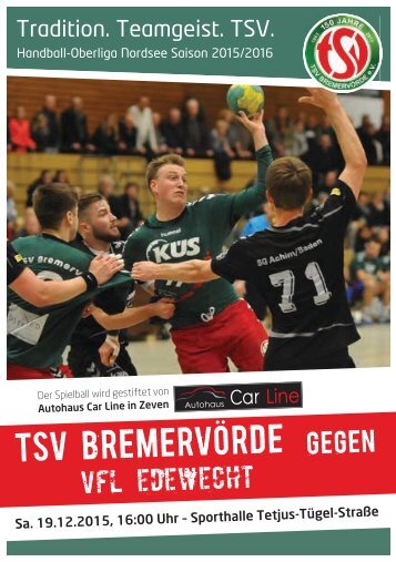 Hallenheft TSV Bremervörde gegen VFL Edewecht am 19.12.2015