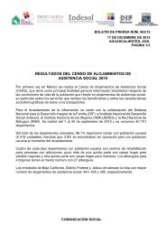RESULTADOS DEL CENSO DE ALOJAMIENTOS DE ASISTENCIA SOCIAL 2015