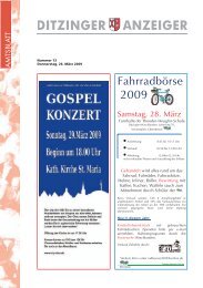 Ditzinger Anzeiger Kw 33 2009 Ditzingen