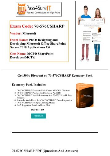 Pass4sure Microsoft 70-576CSHARP Exam Questions & Practice Tests