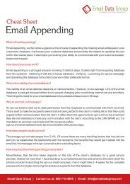 Cheat Sheet on Email Appending