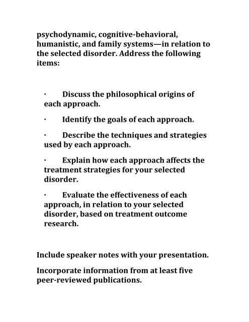 PSY 480 Week 2 Individual Major Approaches to Clinical Psychology Presentation