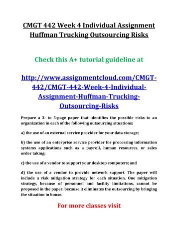 Homework help huffman trucking