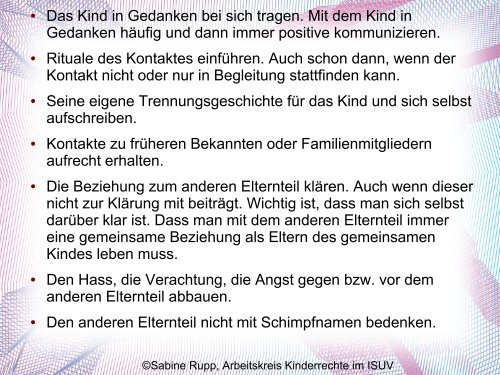 ISUV Kinderrechte Info zum Wechselmodell