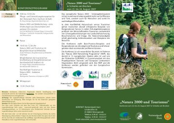 Natura 2000 und Tourismus