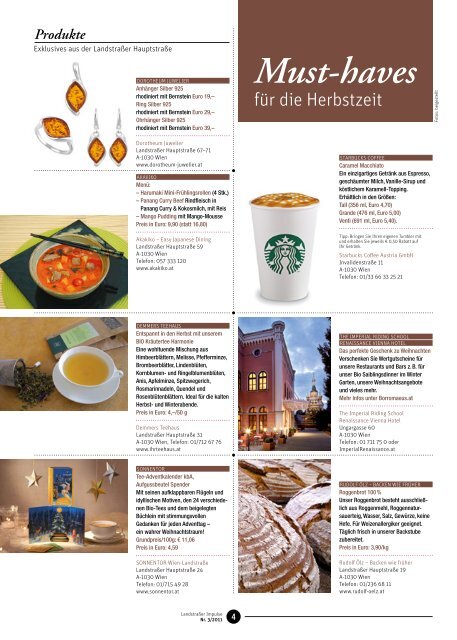 Herbsttrends - Wiener Einkaufsstraßen