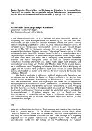 Nachrichten von Königsberger Künstlern. - Kant-Forschungsstelle ...