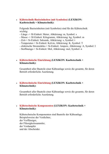 Lexikon in deutsch (Begriffe-Erklaerungen) + de-english Woerterbuch fuer Mechatroniker-Kaeltetechnik