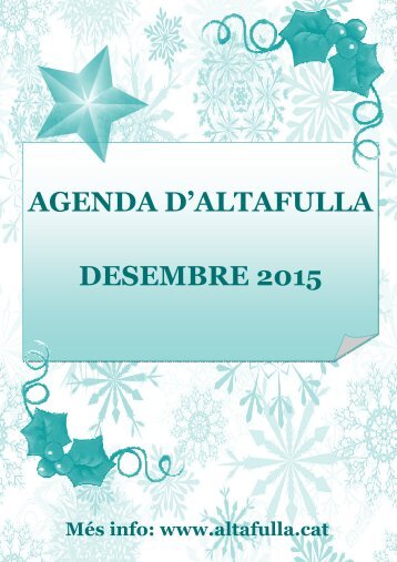 AGENDA D’ALTAFULLA DESEMBRE 2015