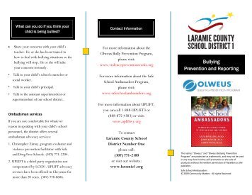 Bully Prevention and Reporting Brochure