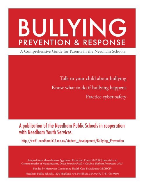 Bullying Brochure_FINAL2013