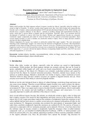 Degradation of melanin and biocides by ligninolytic ... - WoodCultHer