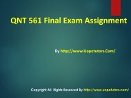 QNT 561 Final Exam University of Phoenix  New Courses