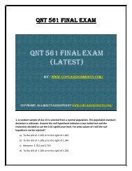 QNT 561 Final Exam UOP Course Tutorials
