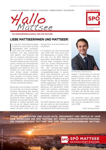 Hallo Mattsee Weihnachten 2015