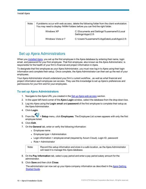 Ajera 8 Installation Guide