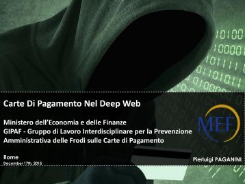 Carte Di Pagamento Nel Deep Web