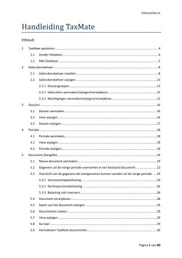 Handleiding TaxMate