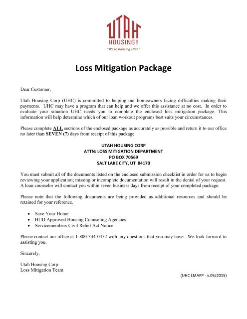 Loss Mitigation Package