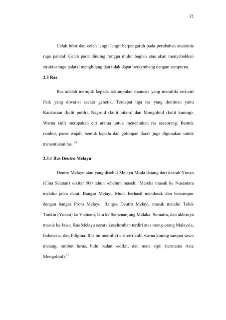 Ciri Ciri Fisik Proto Melayu Sekali