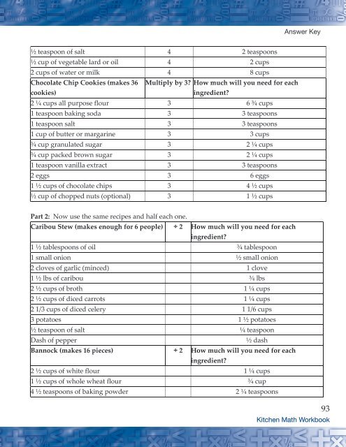 Everyday Math Skills Workbooks series - Kitchen Math