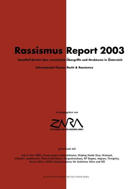 Rassismus Report 2003 - Zara