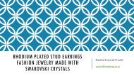 Rhodium Plated Stud Earrings Fashion Jewelry made with Swarovski Crystals